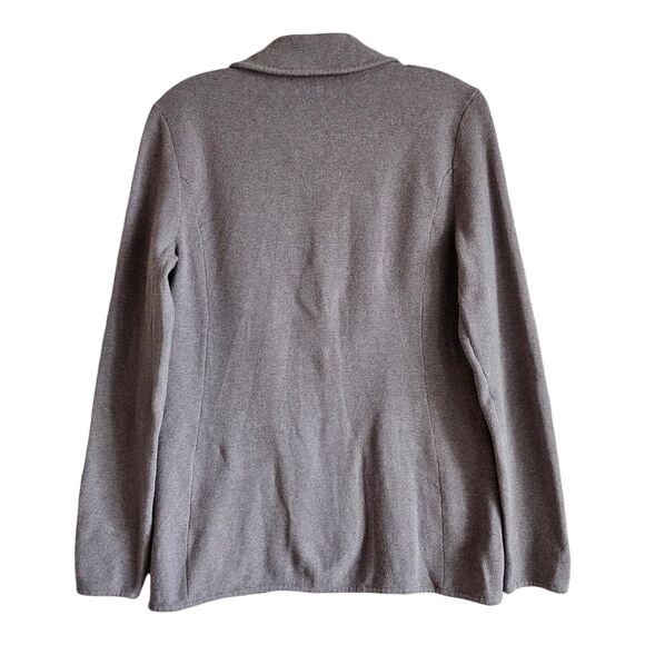 LAUREN RALPH LAUREN Women S / M Knit Blazer Jacket Sweater 2 Buttons Beige 34" - Picture 6 of 7